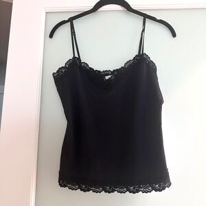 Eberjey Black Lace Camisole Cami Size M